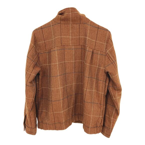 Christopher & Banks Tweed Bomber Jacket with Pockets Size L Window Pane Check - Picture 4 of 7